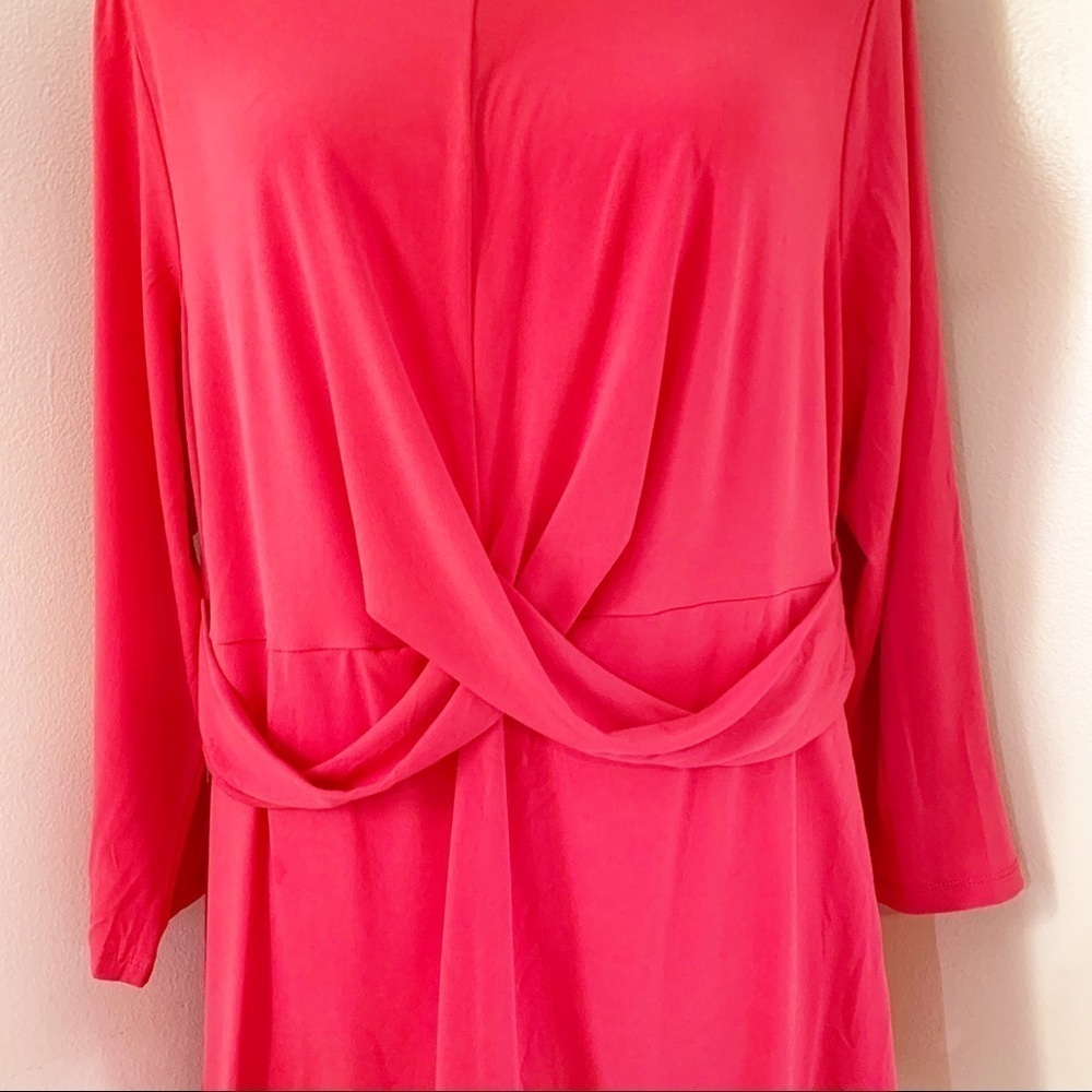 Alfani pink drapes 3/4 sleeved top - Picture 2 of 9